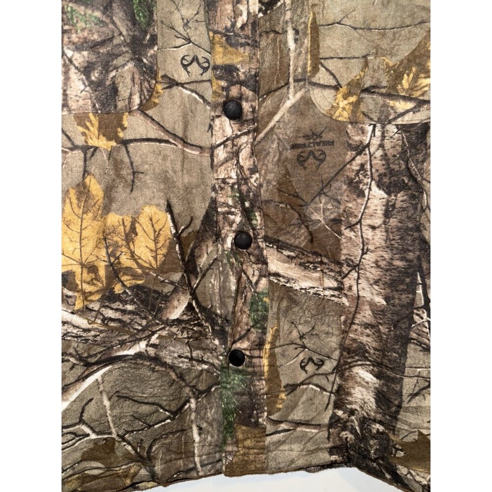 Mossy Oak Camouflage Break Up Herter’s Jacket Full Zip-Up And Snap Size XL - Picture 7 of 13